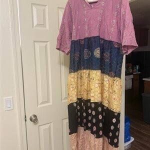 Colorful Patchwork Maxi Jalabiyah